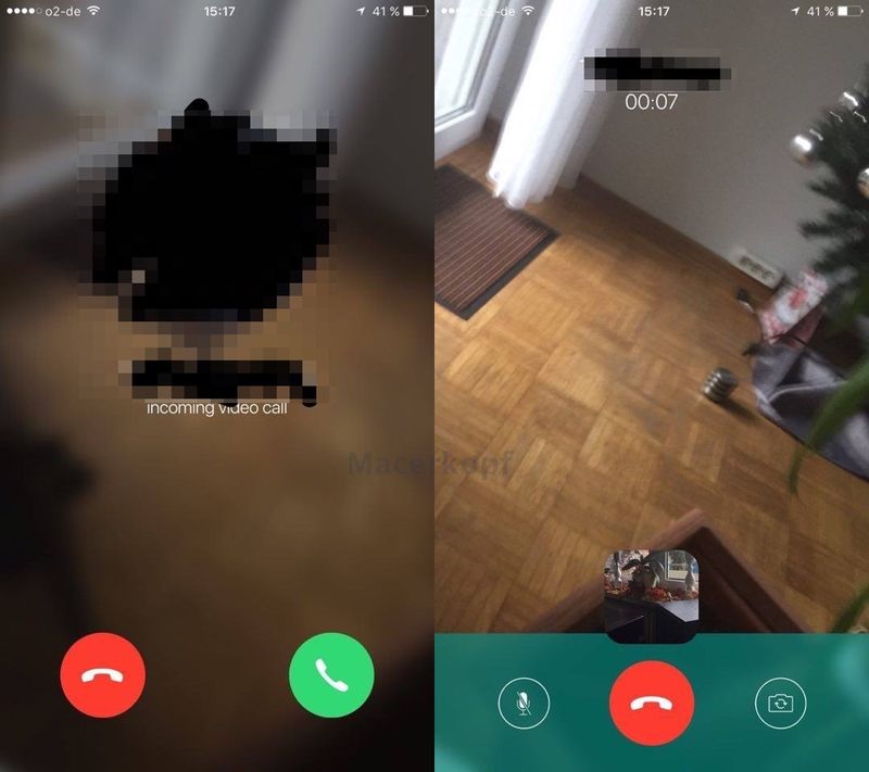 WhatsApp video chat leak screenshot 001