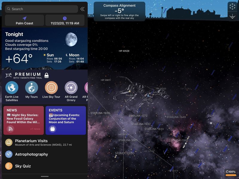 Night Sky on iPad
