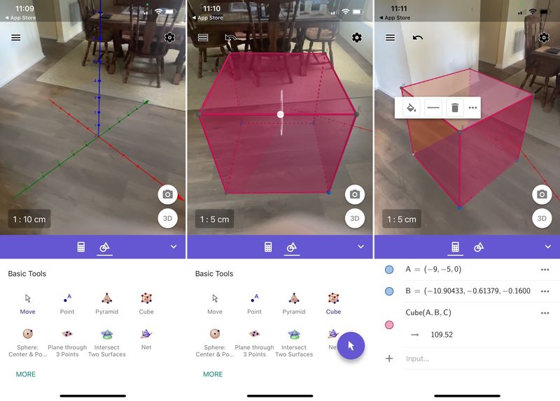 GeoGebra 3D Calculator on iPhone