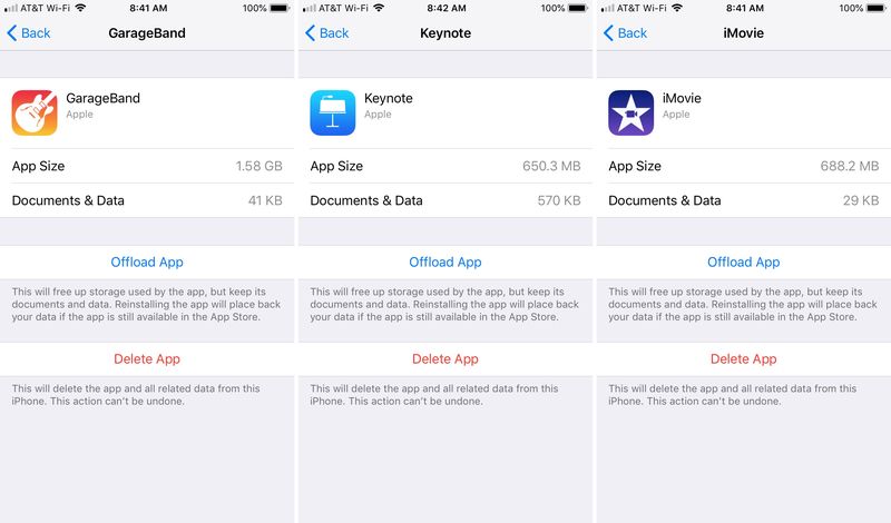 GarageBand iMove Keynote sur iPhone