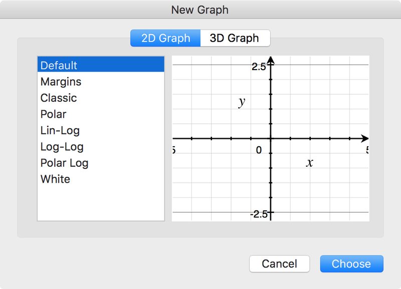 Application Mac 2D Graph Grapher