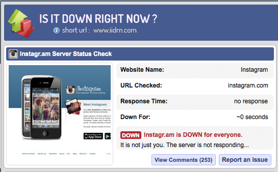 instagram down