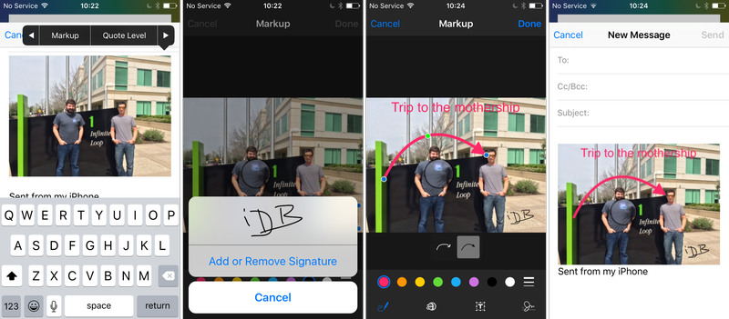 iOS 9 Markup tool