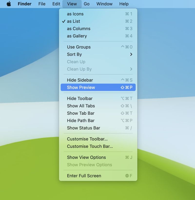 Afficher le volet Aperçu dans le Finder sur Mac