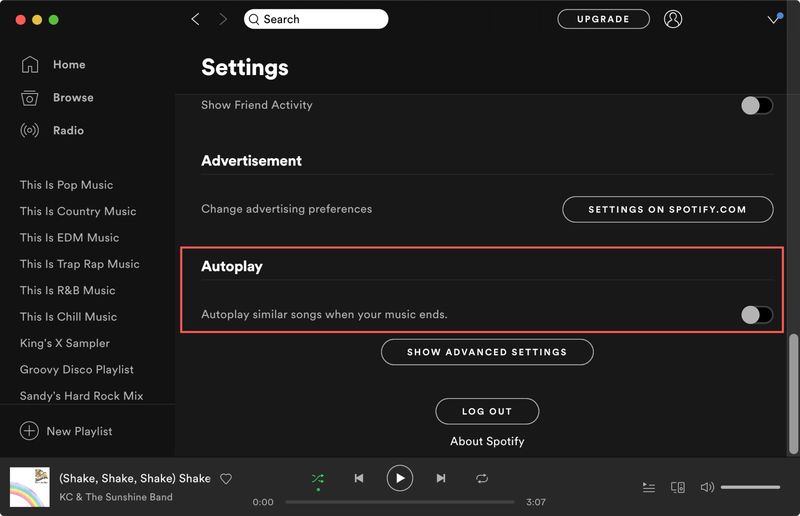 Arrêter la lecture automatique de Spotify Mac