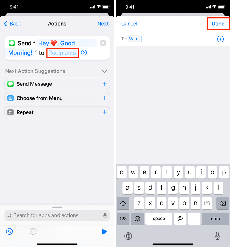 Add recipient to automation