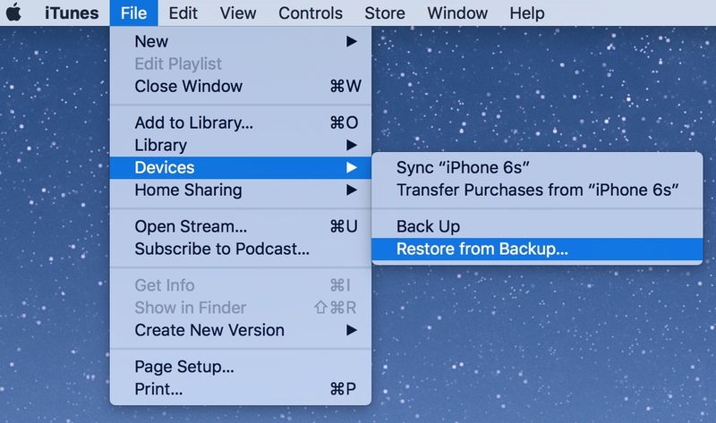 restaurer un appareil ios à partir d