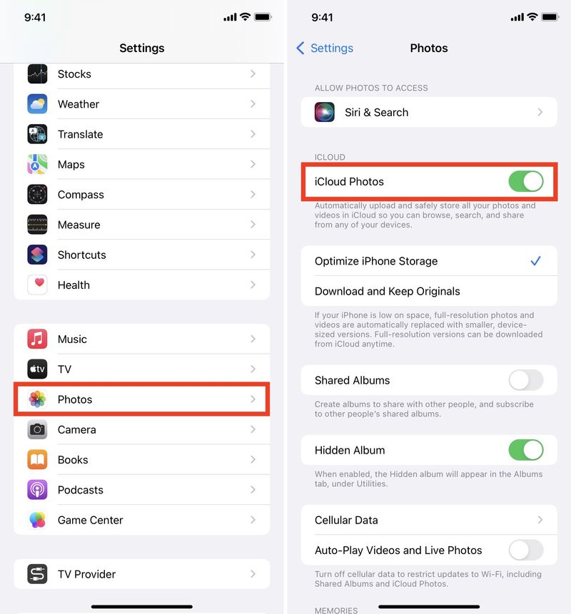 Activer iCloud Photos sur iPhone pour synchroniser les photos