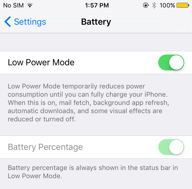 Low Power Mode