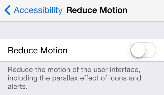 Reduce Motion