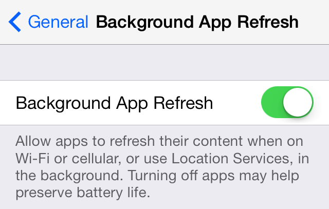 Background App Refresh