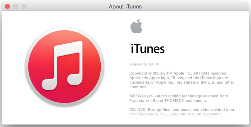 itunes 12 about