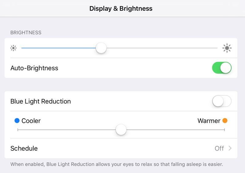 Blue Light Reduction Night Shift