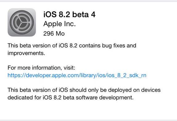 iOS 8.2 beta 4