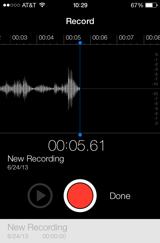 stock voice memos app
