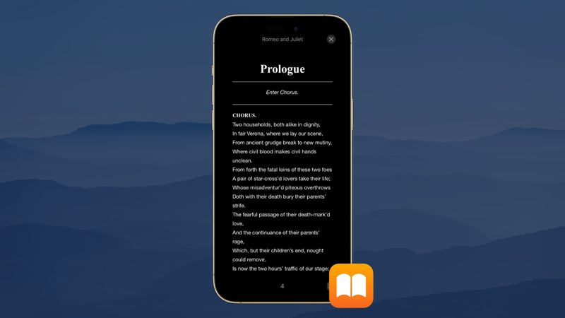 Application iPhone Livres en mode sombre
