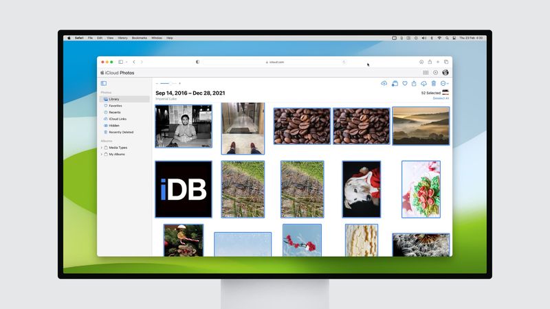 Photos iCloud dans un navigateur Web sur Mac