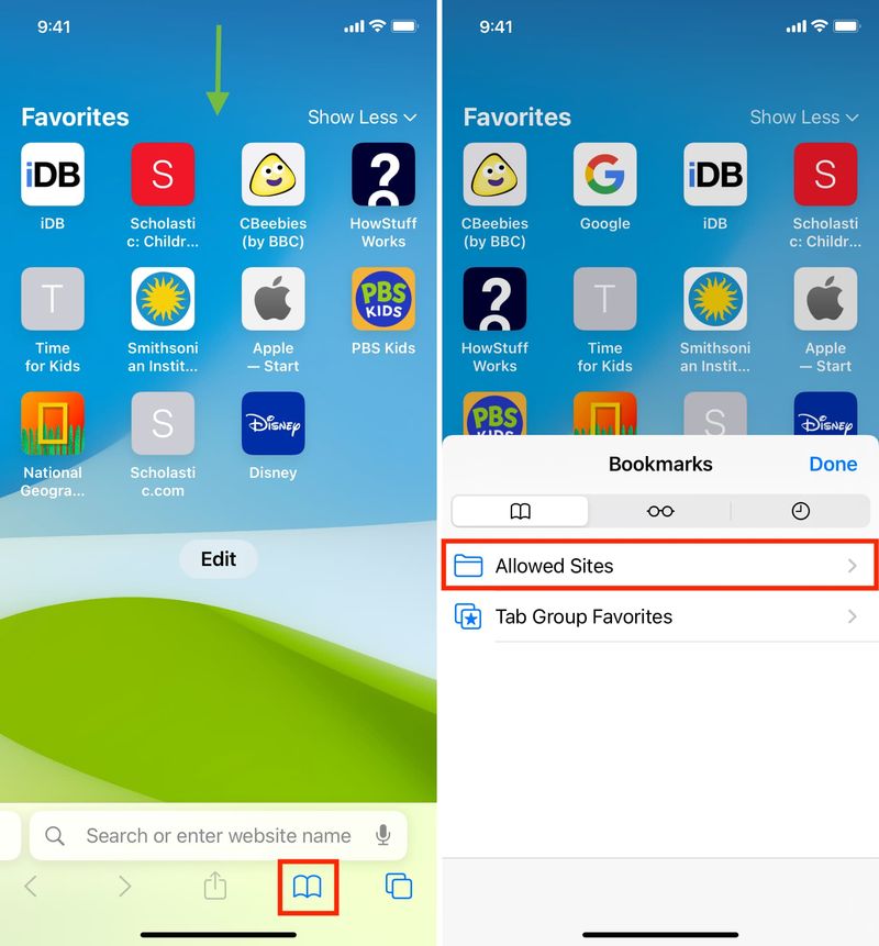 Sites autorisés dans Safari sur iPhone