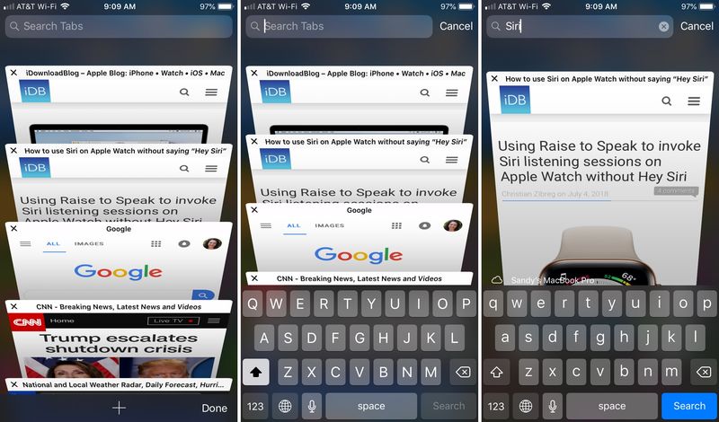 Safari Tab Tab Search iPhone