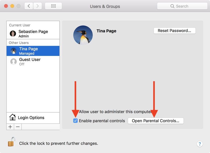 Activer le contrôle parental sur Mac