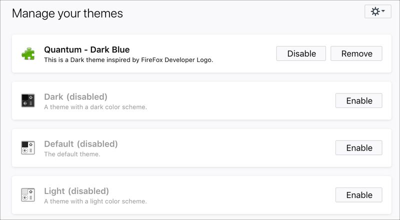 Gérer les thèmes pour Firefox sur Mac