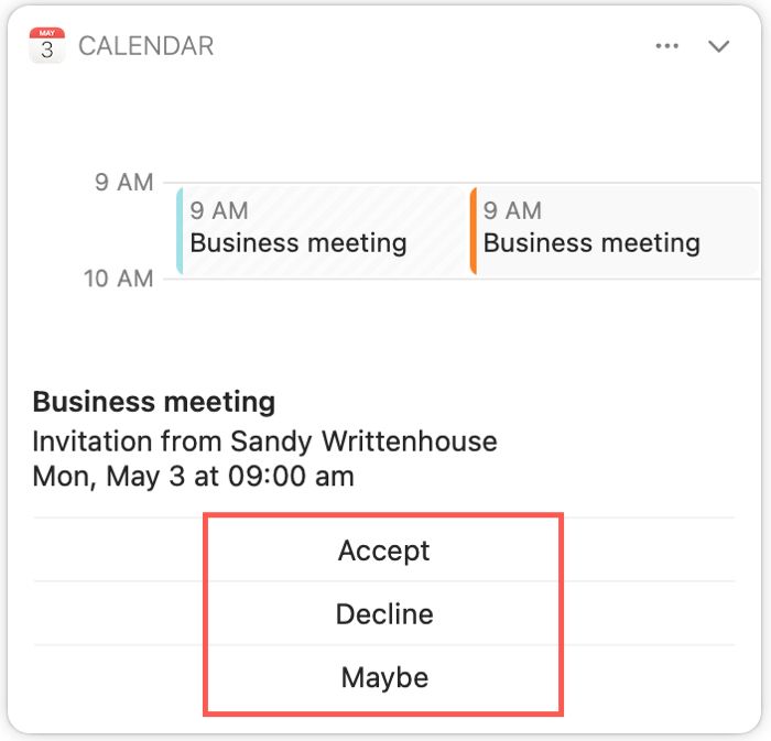 Calendar Alert Full View on Mac