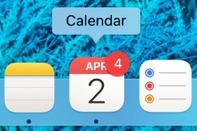 Calendar Badge App Icon in Dock on Mac
