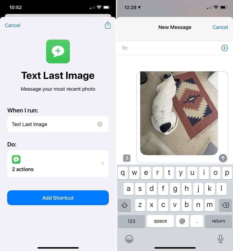 Text Last Image in Shortcuts on iPhone