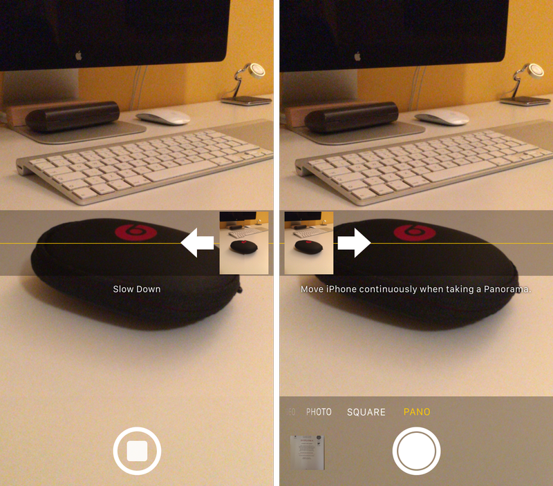 How to switch direction Panorama mode iPhone screenshot 002
