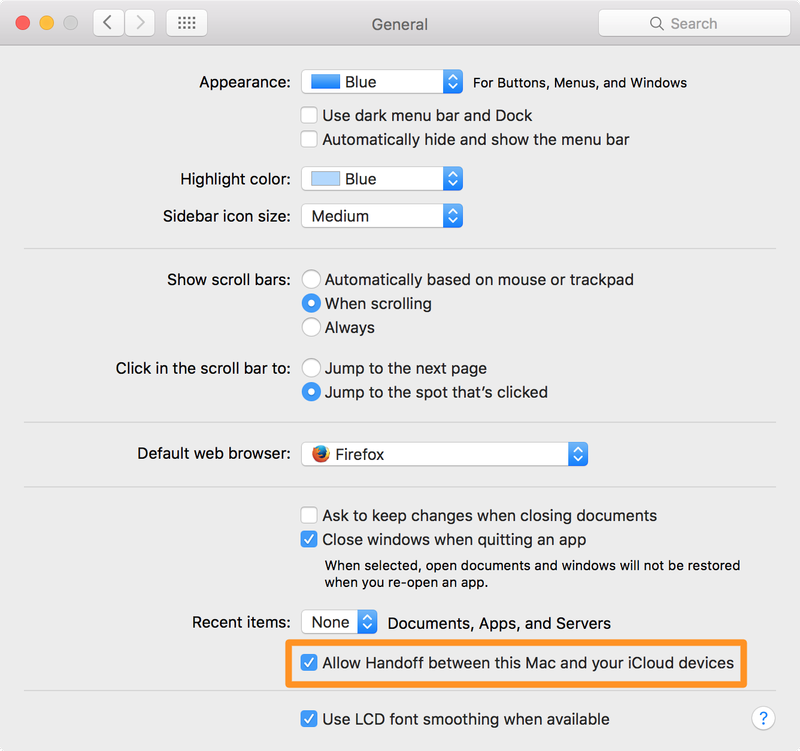 enable handoff on mac 2