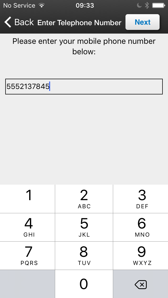 entrez le numéro de téléphone