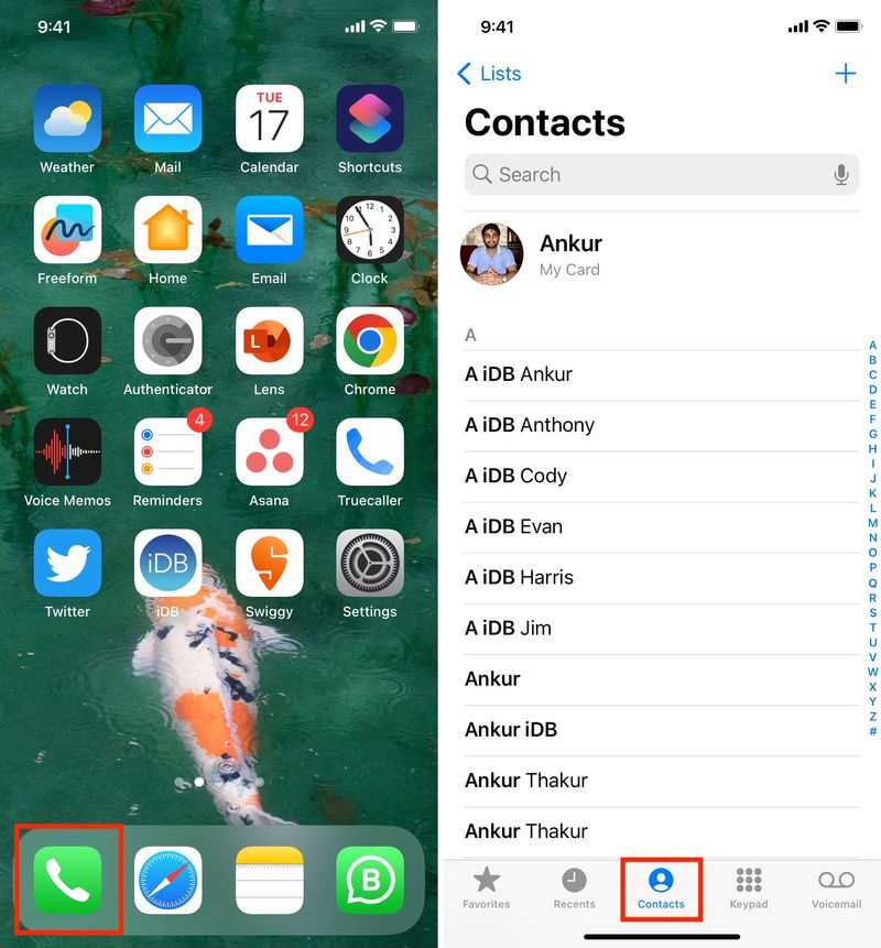 Voir les contacts Google sur votre iPhone
