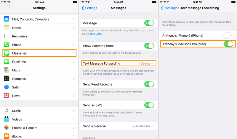 Activer le transfert de SMS sur votre iPhone