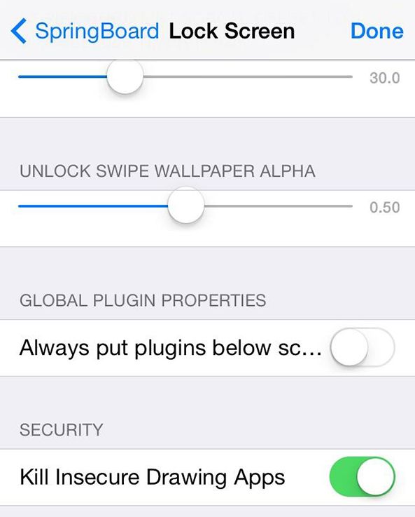 Lock screen extension