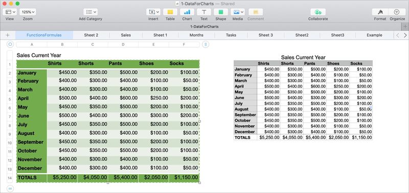 Numbers Table Styles Mac