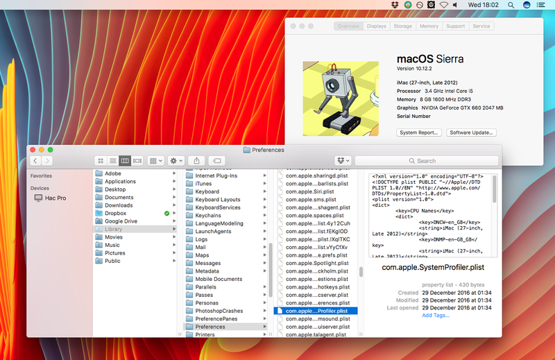 personnaliser à propos de ce modèle et de cette année de Mac