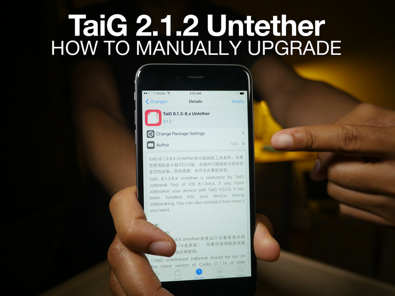 TaiG 2.1.2 Untether Upgrade Cydia Tutorial