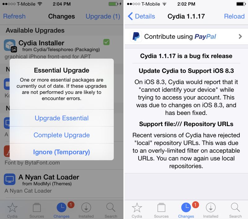 Cydia Installer 1.1.17