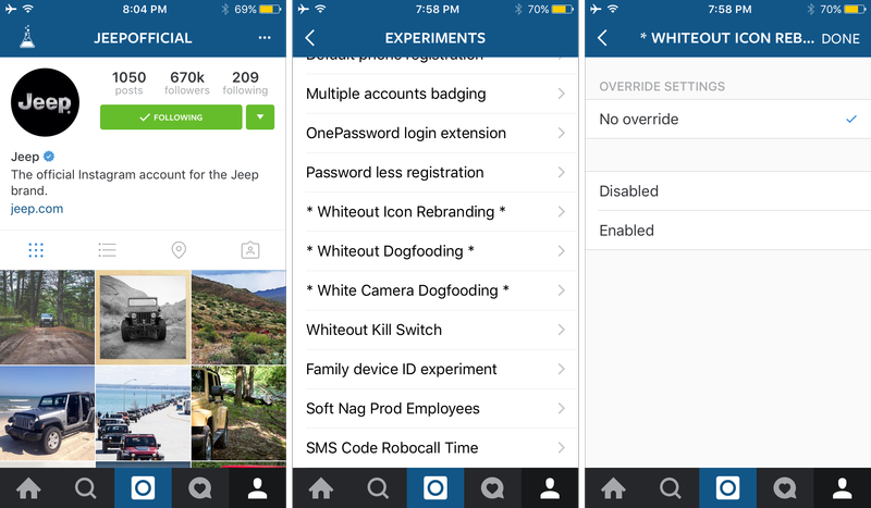 IGExperiments White Instagram Before