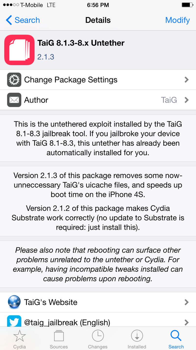 TaiG 2.1.3 Untether