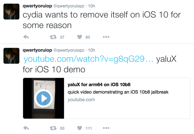 Loca Todesco Cydia iOS 10 problems