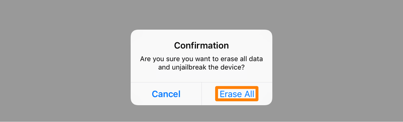 Cydia Eraser Tout effacer