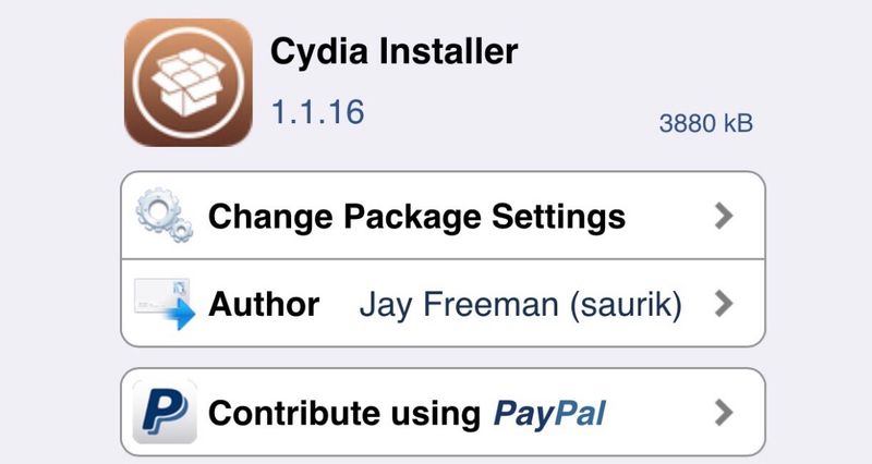 Cydia installer 1.1.16
