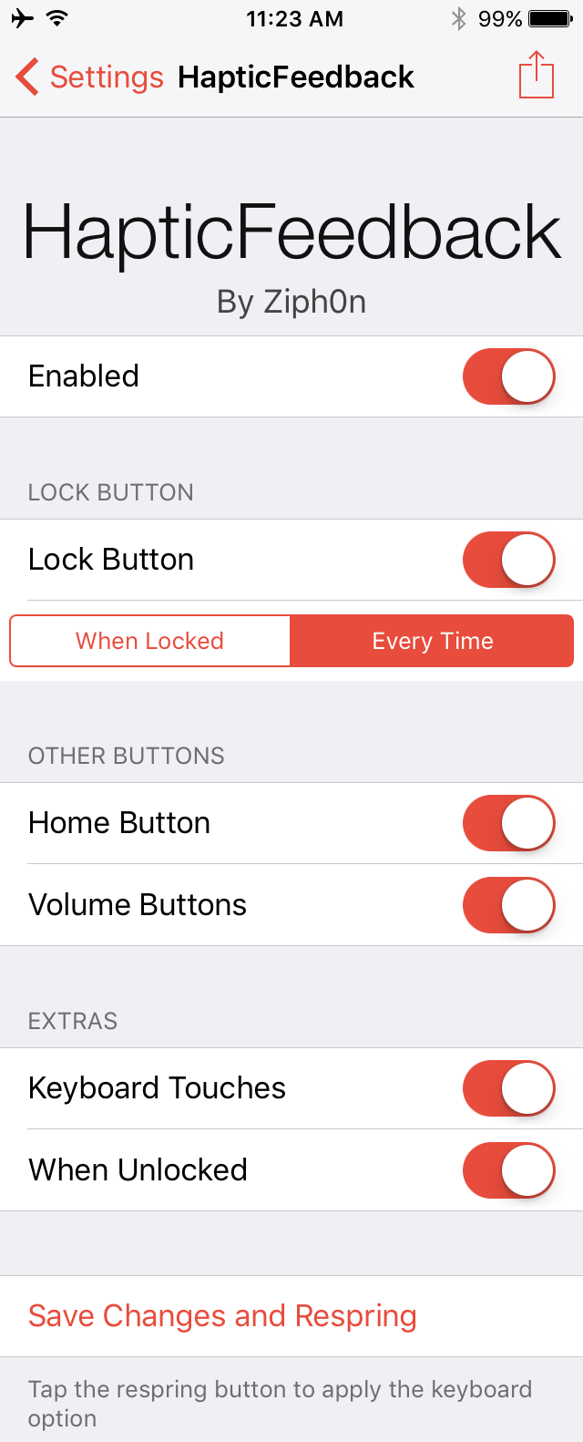 HapticFeedback preferences pane