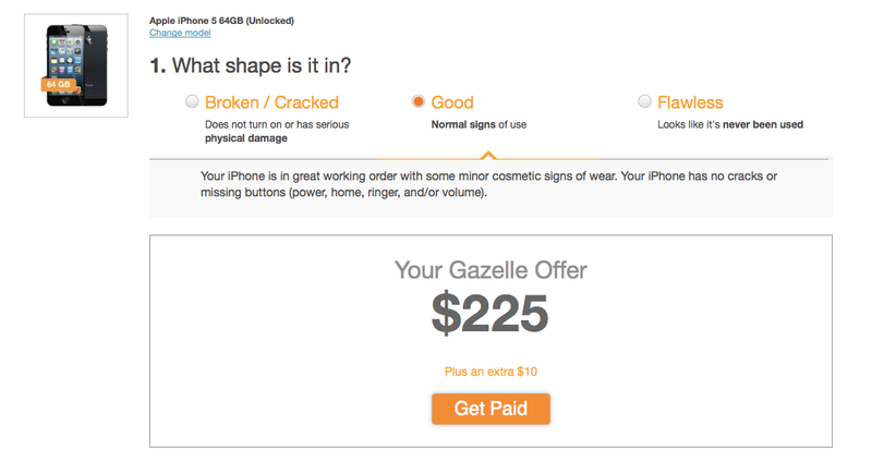 gazelle iphone 5