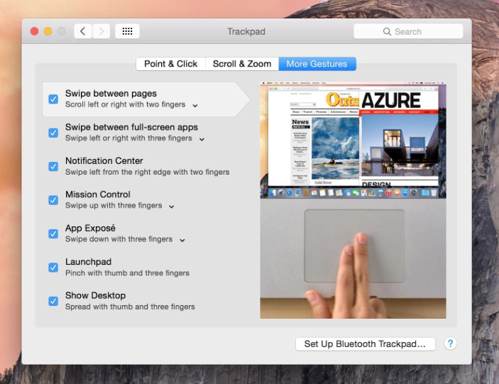 trackpad view