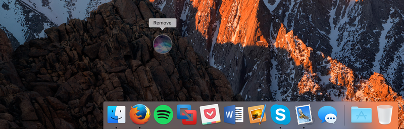 Remove Siri Icon Dock