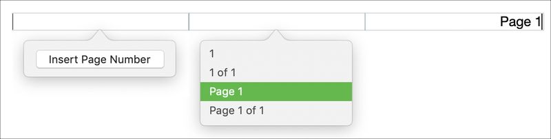 Insérer des pages de numéros de page sur Mac