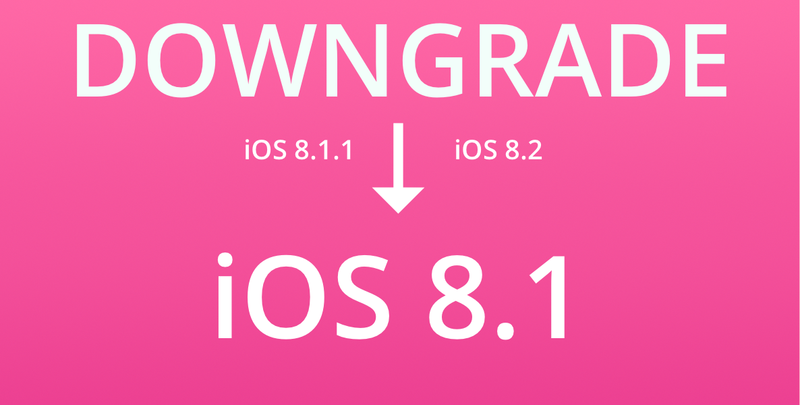 Downgrade iOS 8.1 featured