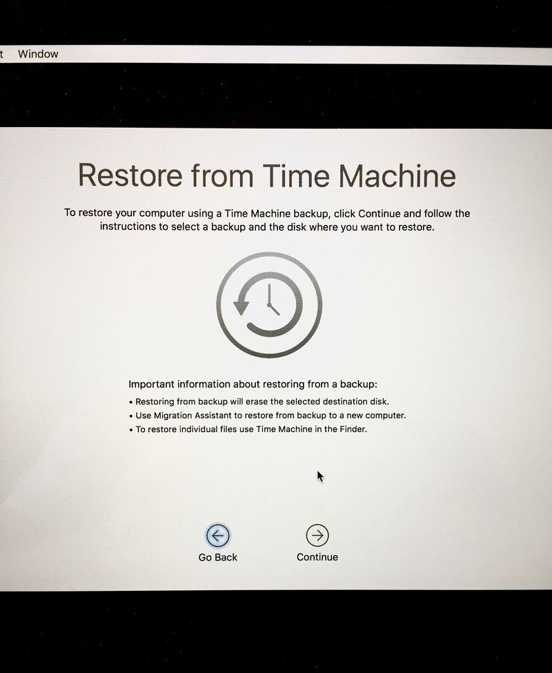 Sauvegarde de restauration Time Machine